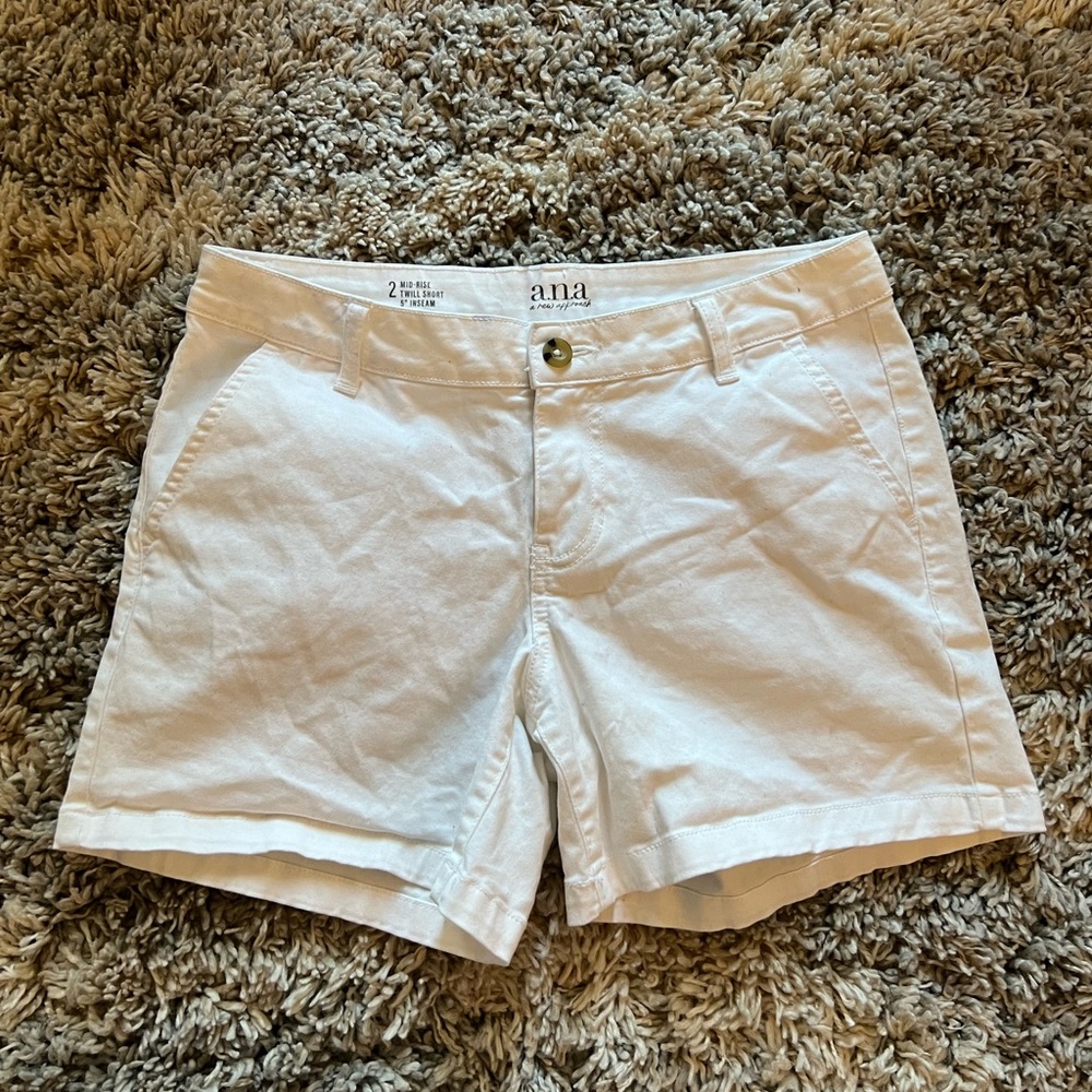 White cargo shorts